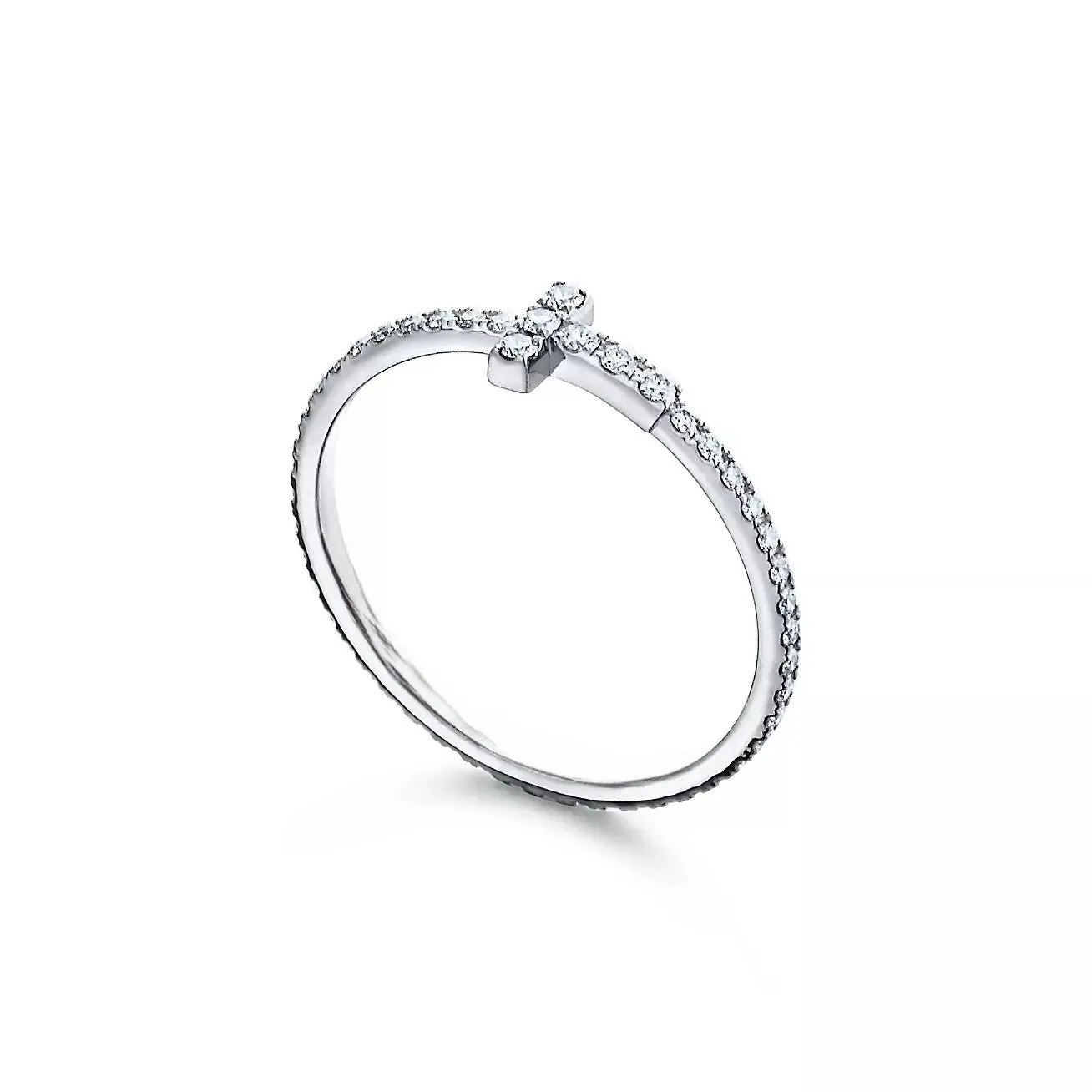 0.20 CTW Natural Diamond Bar Wire Band Ring