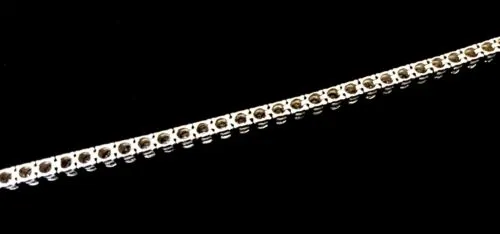 14k White Gold Round Cubic Zirconia Tennis Bracelet