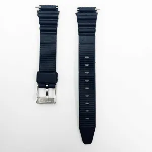 14MM PVC Plastic Watch Band Black Kreisler Sports for Casio Timex Seiko Citizen Iron Man Watches