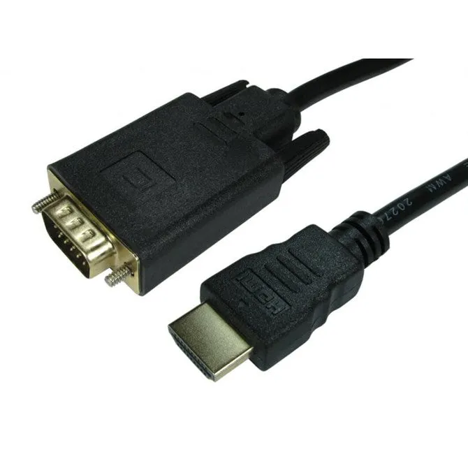 1Mtr Hdmi To Vga Cable Gold Plated