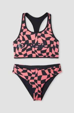 Active O'Neill Sporty Bikini Set | Pink Checkboard