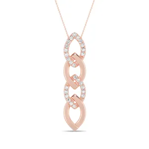 Alternating Cascading Diamond Waterfall Necklace rose gold replica