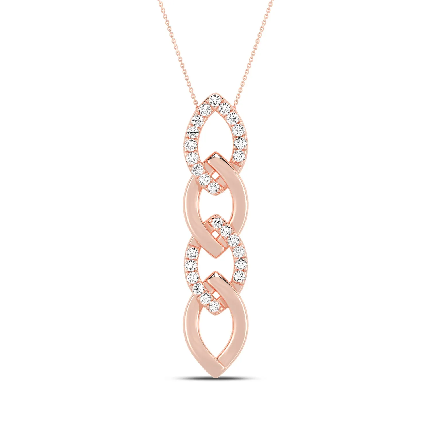 Alternating Cascading Diamond Waterfall Necklace rose gold replica