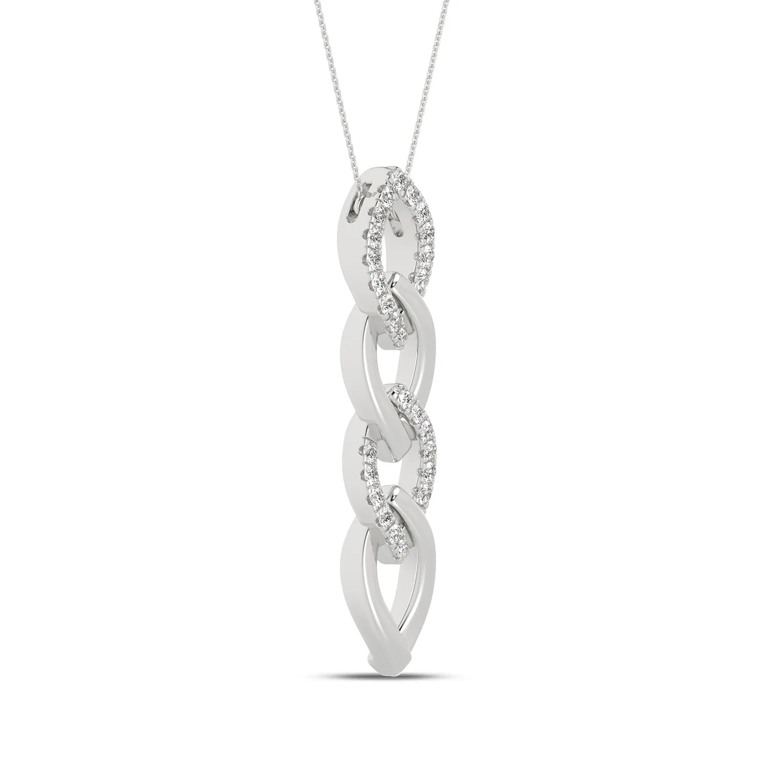 Alternating Cascading Diamond Waterfall Necklace