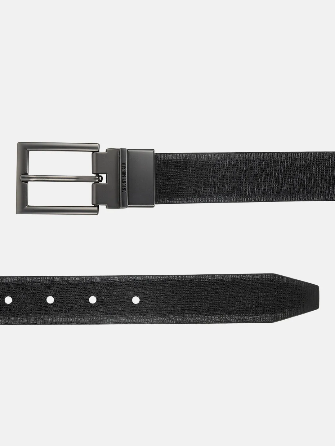 Antony Morato Men Black Solid Tang Closure Belt