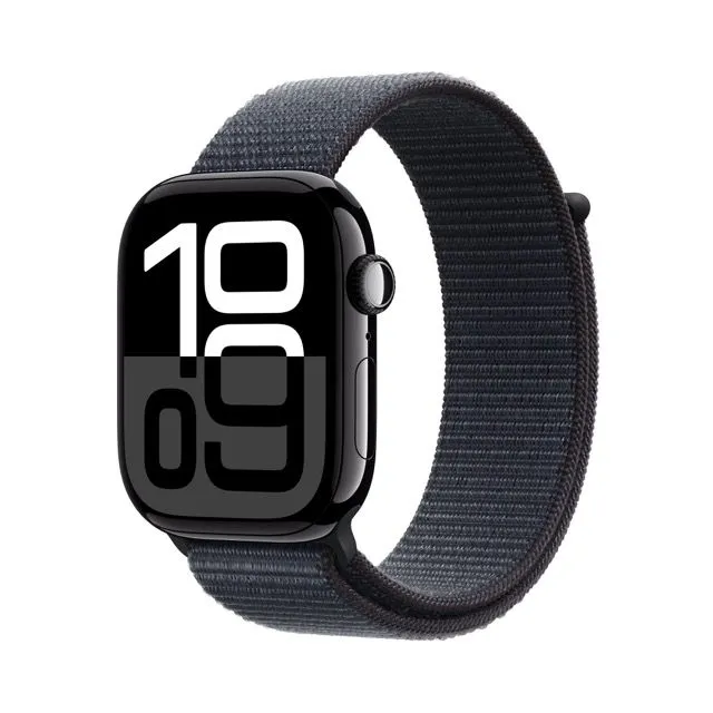 Apple Watch Series 10 GPS   Cellular Jet Black Aluminum Case with Ink Sport Loop