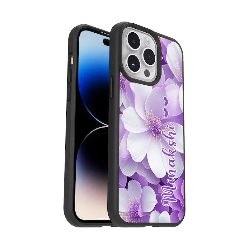 Awesome Purple Floral Glossy Customised Metal Case Cover For Infinix