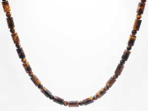 Barrel Beads Tiger Eye Necklace