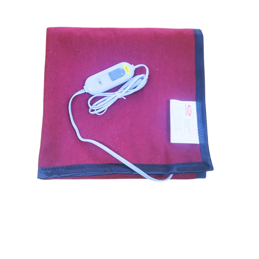 Bell electric blankets for Single Bed - 10 Years Warranty - Heating Bed Warmer with 4 Heat Settings -Low Power Consumption- Size (150cms x 80cms) Maroon