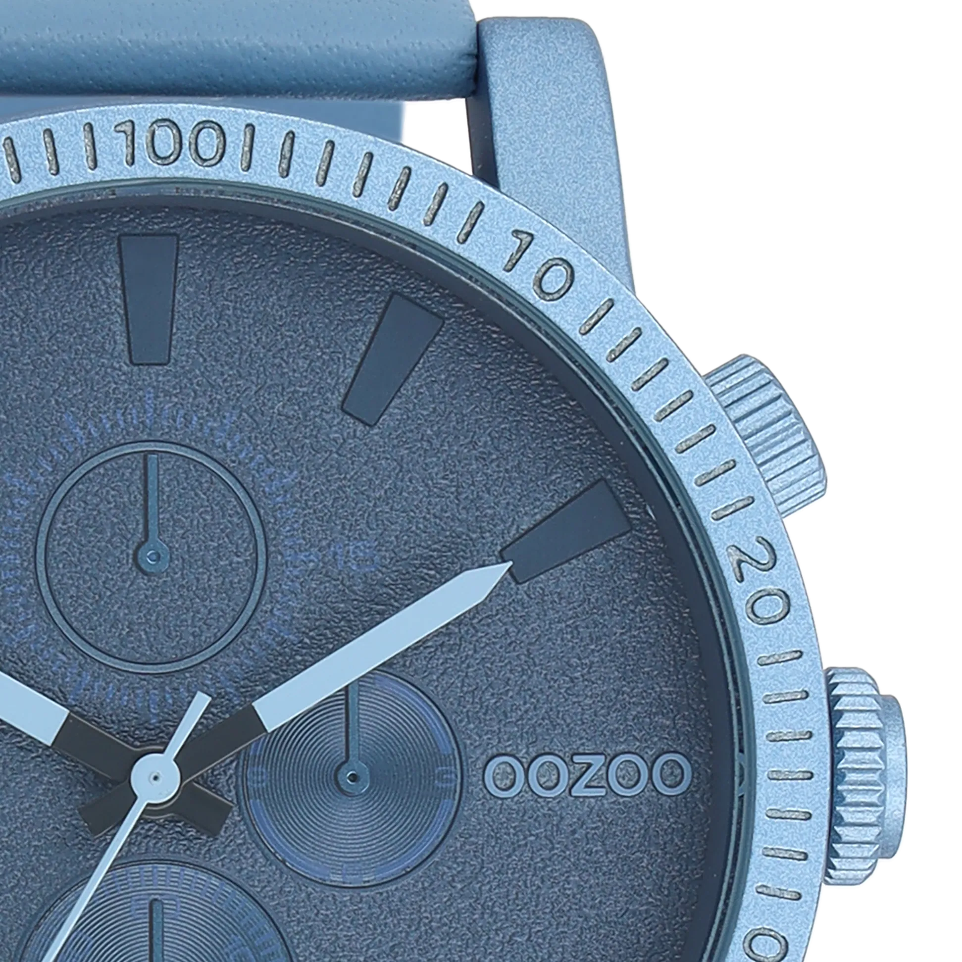 Blue OOZOO watch with blue leather strap - C11216