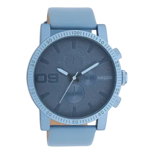 Blue OOZOO watch with blue leather strap - C11216