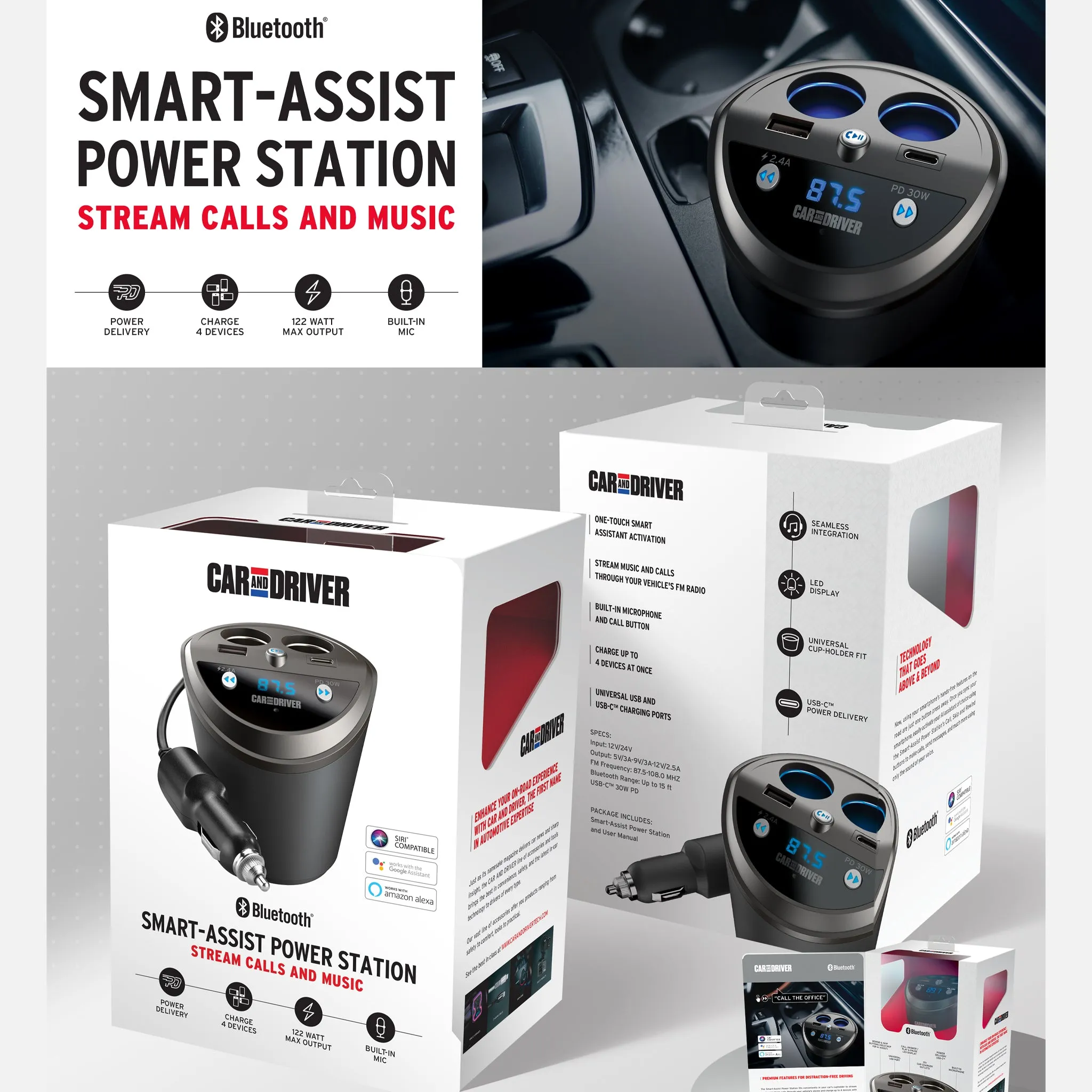 BLUETOOTH® SMART-ASSIST POWER STATION - CAR AND DRIVER 6057