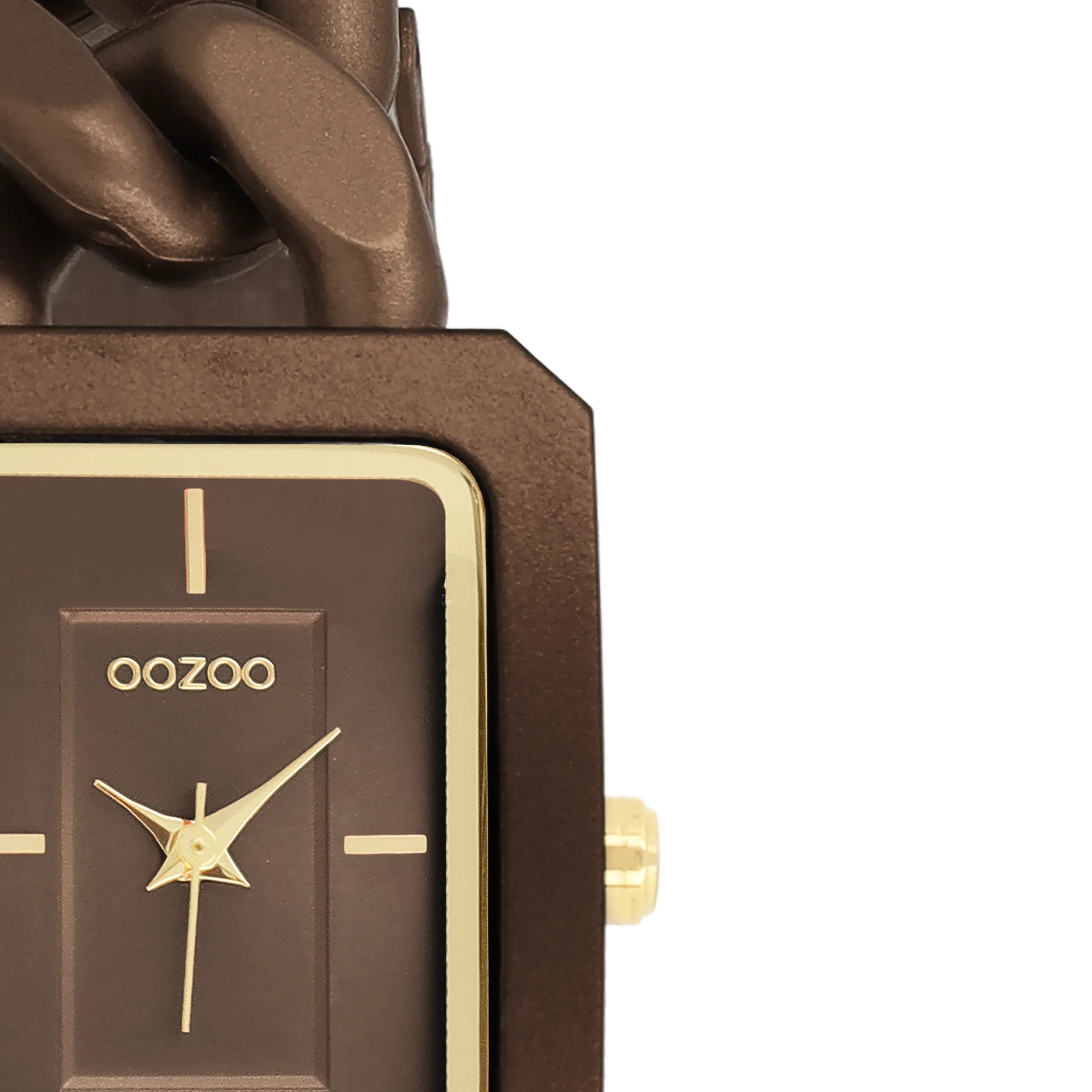 Bronze OOZOO watch with bronze chain bracelet - C11276