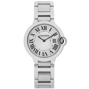 Cartier Cariter Ballon Bleu Ladies Silver Watch W69011Z4