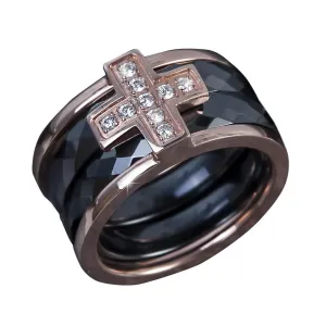 Ceramica Cross Men's Ring