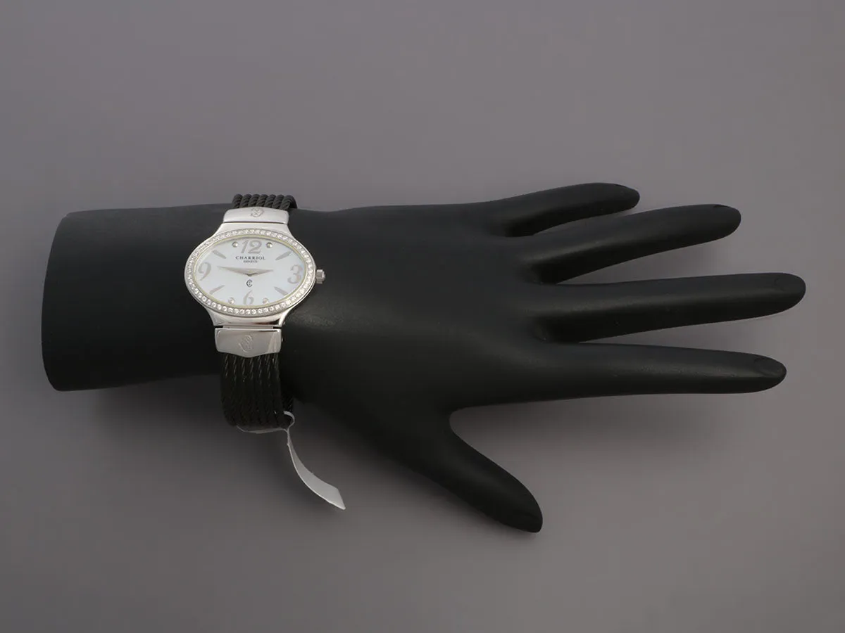 Charriol Darling Stainless Steel Diamond Oval Watch