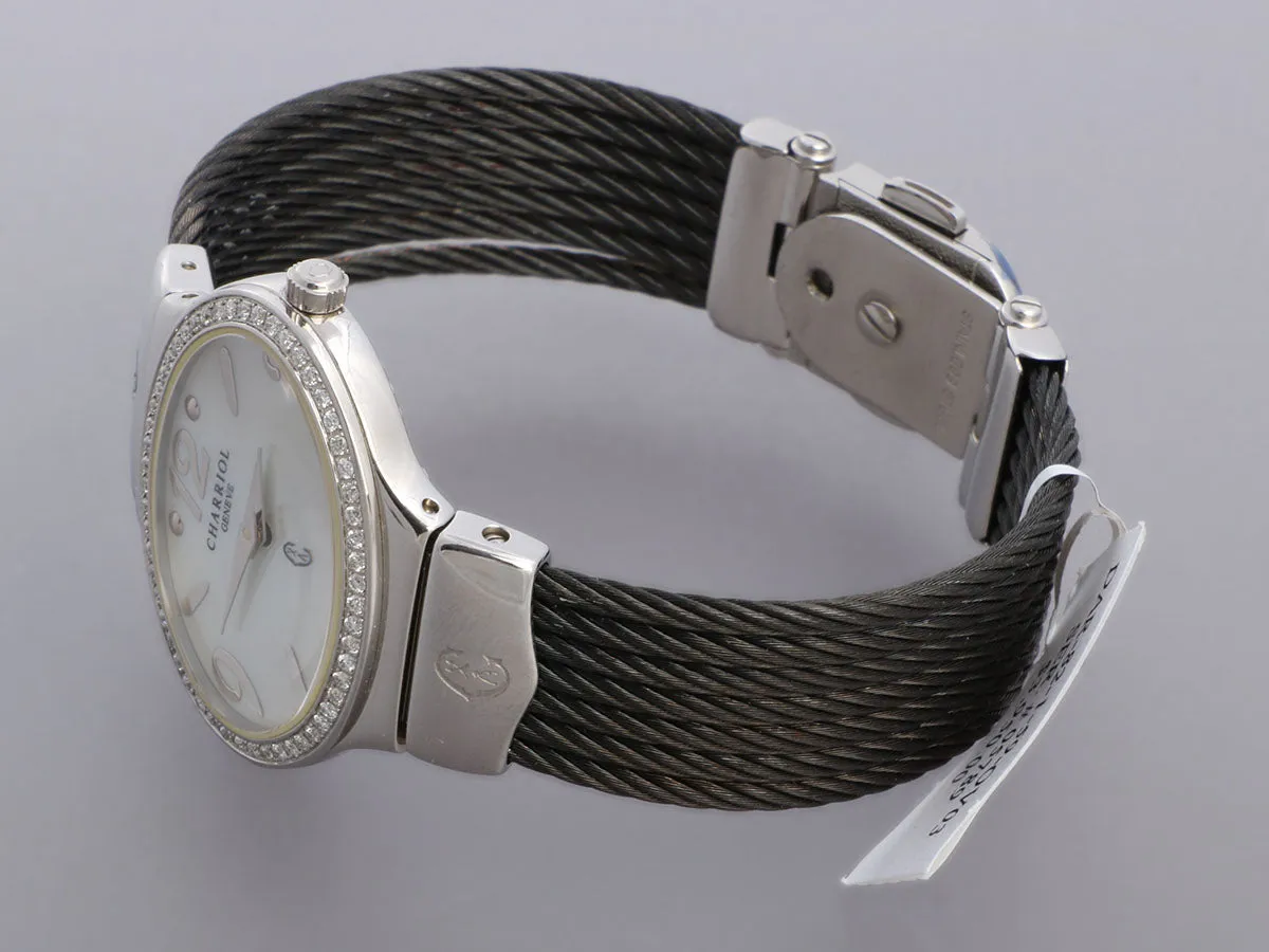 Charriol Darling Stainless Steel Diamond Oval Watch