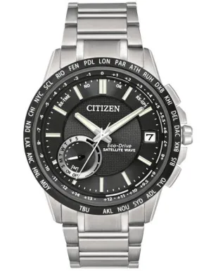 Citizen Mens Eco-Drive Satellite Wave F150 - Stainless Steel Case and Bracelet