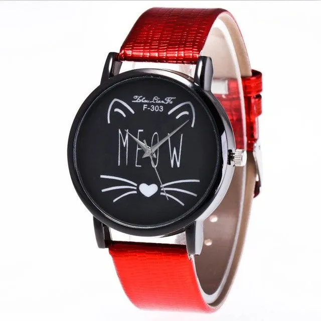 Cute Cat Pattern Watches for Women