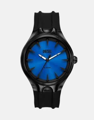 Diesel Streamline Black Silicone Watch Blue