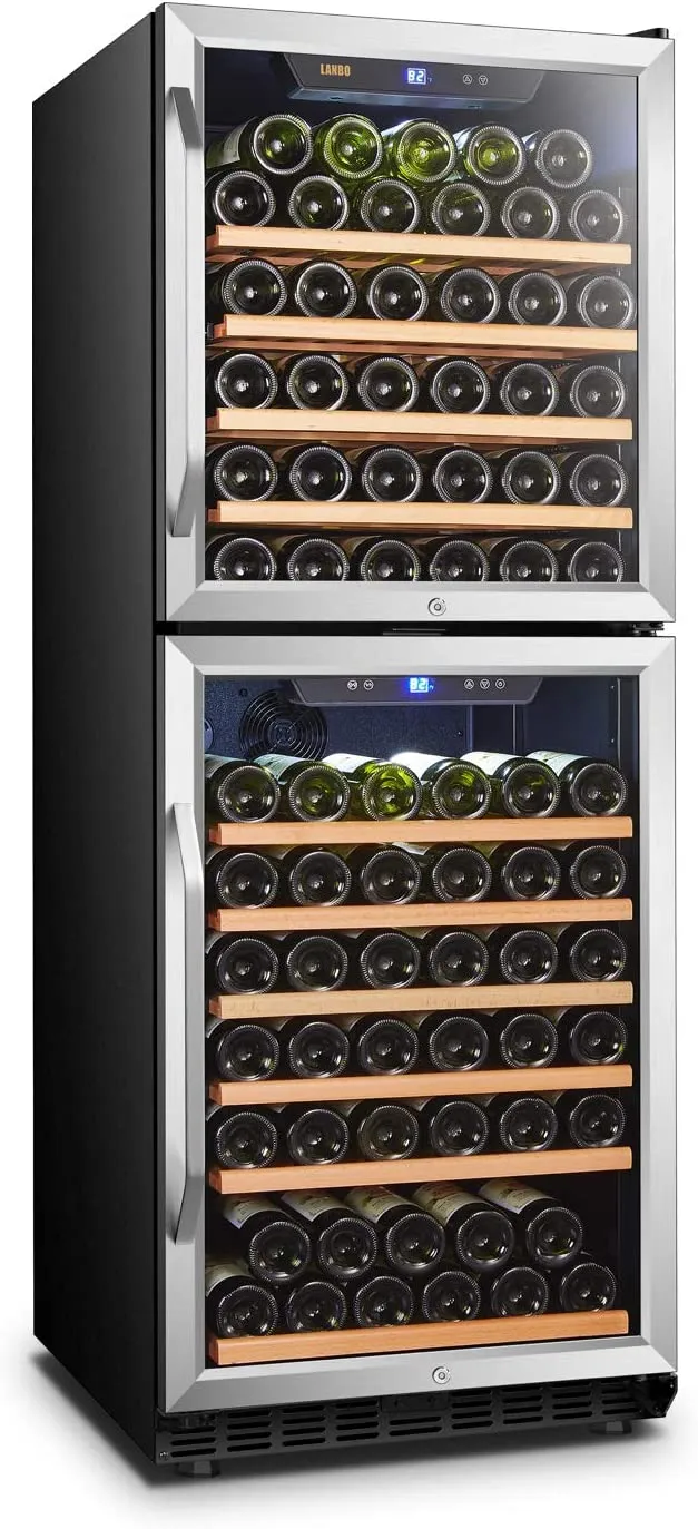 Dual Zone Compressor Wine Refrigerator, Energy Efficient