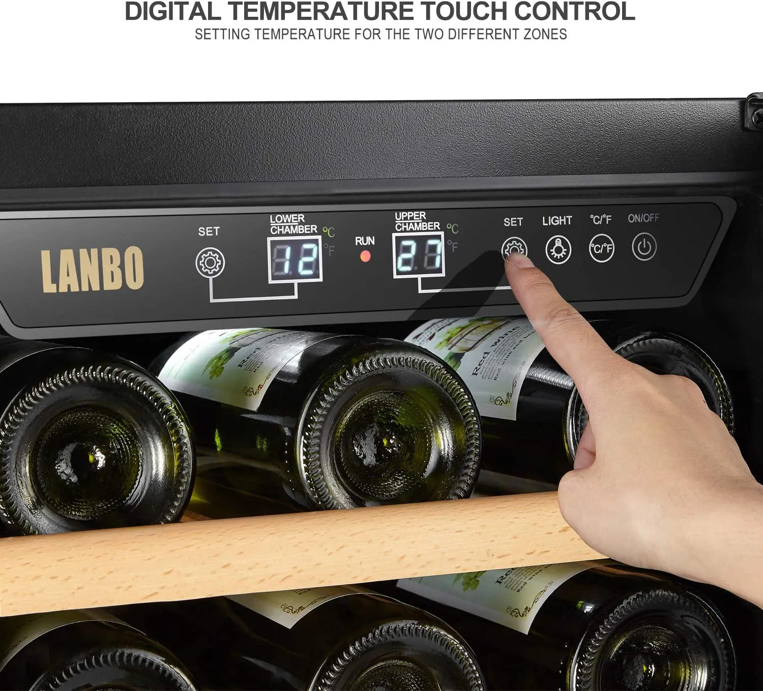 Dual Zone Compressor Wine Refrigerator, Energy Efficient