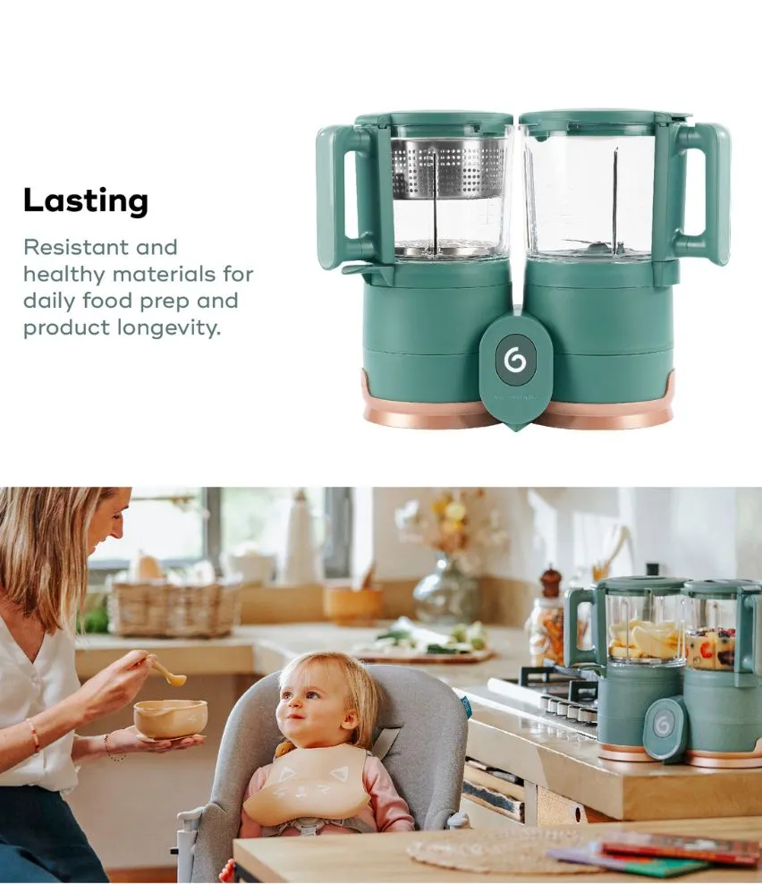 Duo Meal Glass Baby Food Maker (blender And Steamer)   4 Free Glass Food Containers