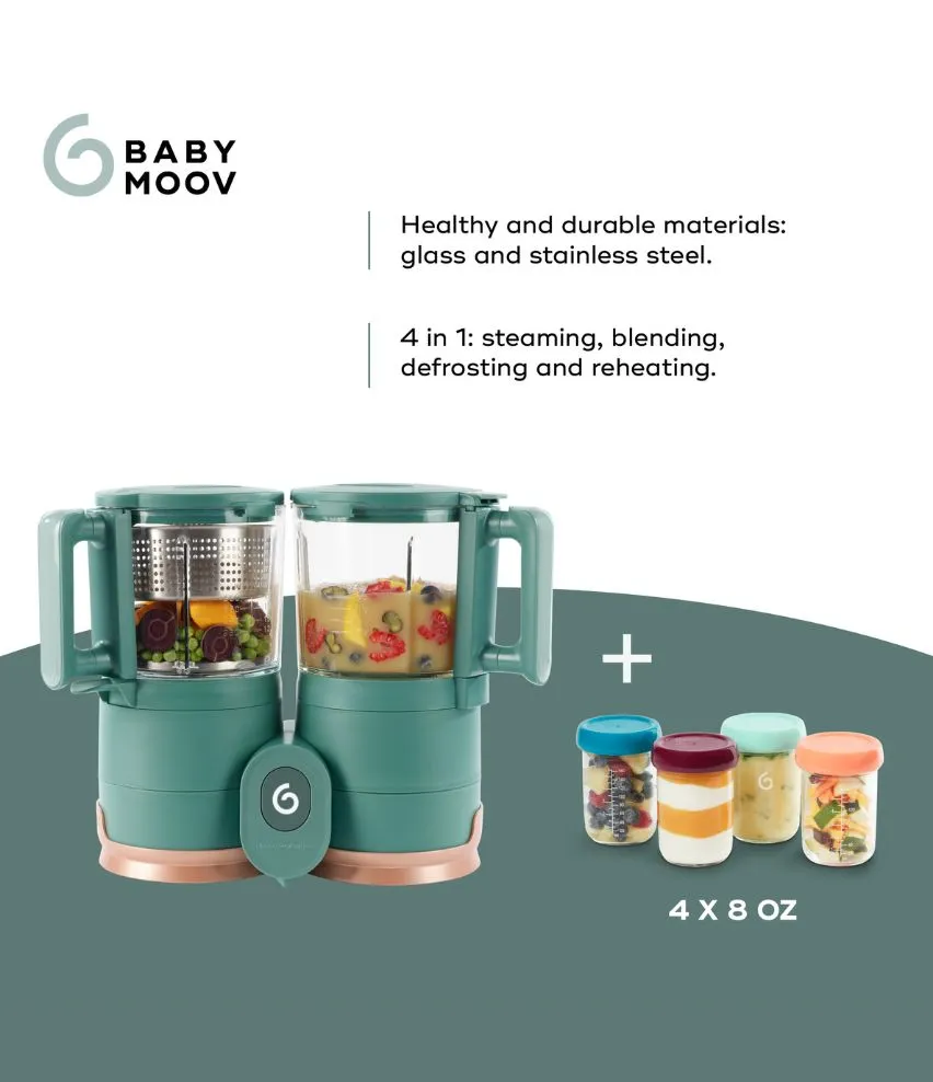 Duo Meal Glass Baby Food Maker (blender And Steamer)   4 Free Glass Food Containers