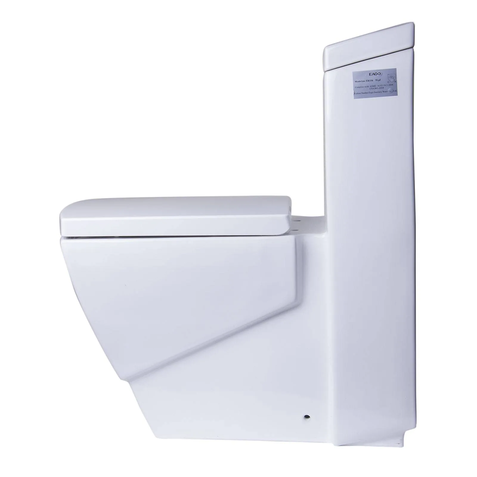 Eago TB336 One Piece High Efficiency Low Flush Eco-Friendly Ceramic Toilet