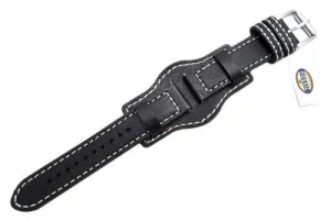 Fossil Defender Series Black Leather 20mm Watch Cuffband