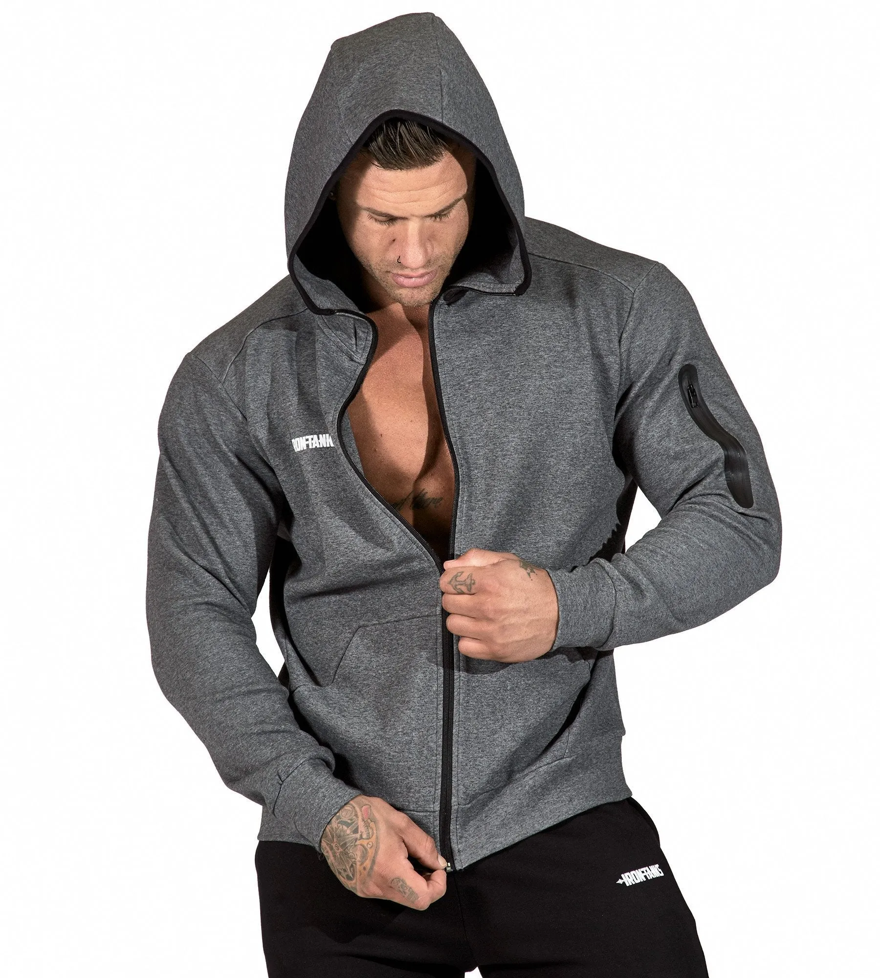 Fusion Zipper Hoodie II - Carbon Grey