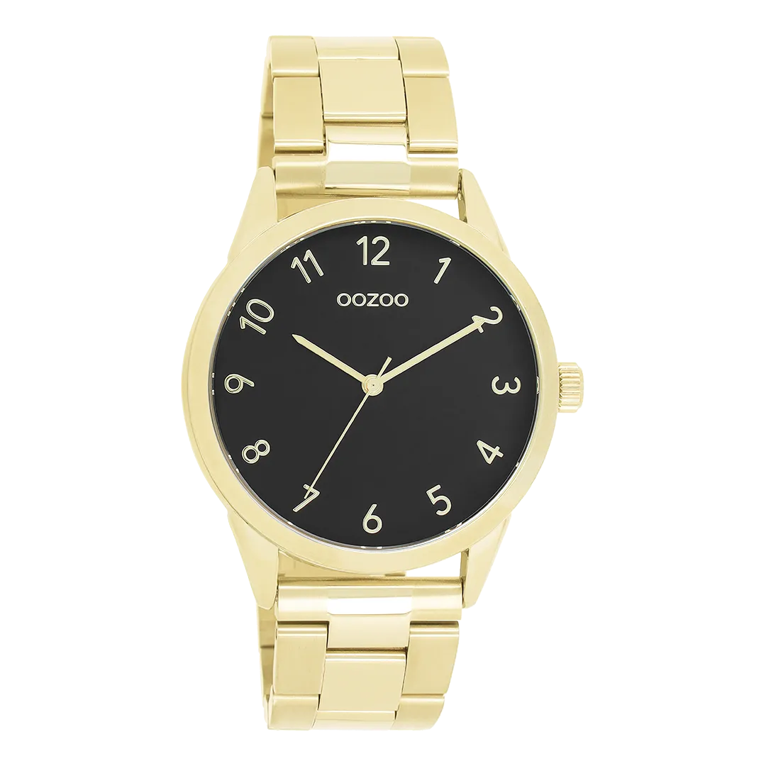 Gold coloured OOZOO watch with gold coloured stainless steel bracelet - C11427