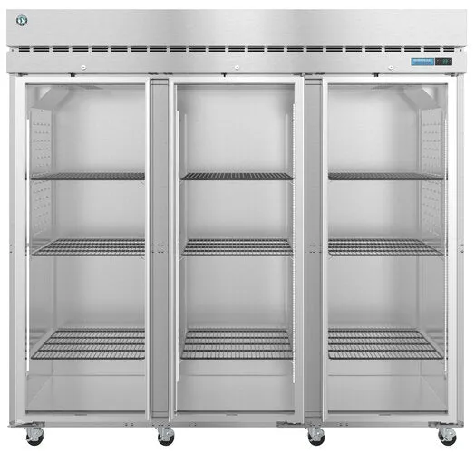 Hoshizaki R3A-FG 82 1/2" Three Section Upright Refrigerator, Full Glass Doors with Lock