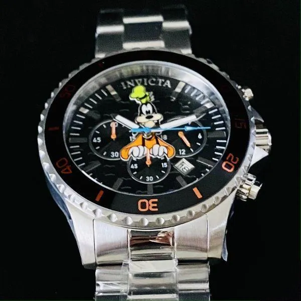 Invicta Watch Disney Wristwatch Goofy 48mm Divers Waterproof Date Men Women