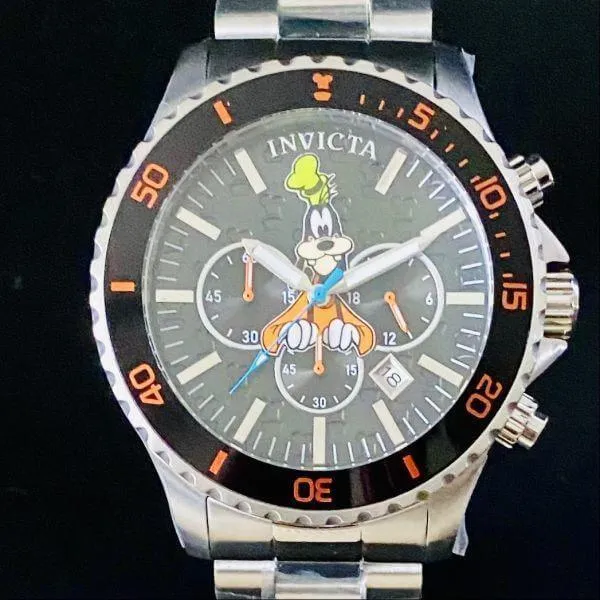 Invicta Watch Disney Wristwatch Goofy 48mm Divers Waterproof Date Men Women