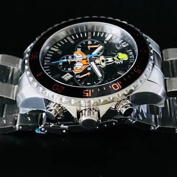 Invicta Watch Disney Wristwatch Goofy 48mm Divers Waterproof Date Men Women