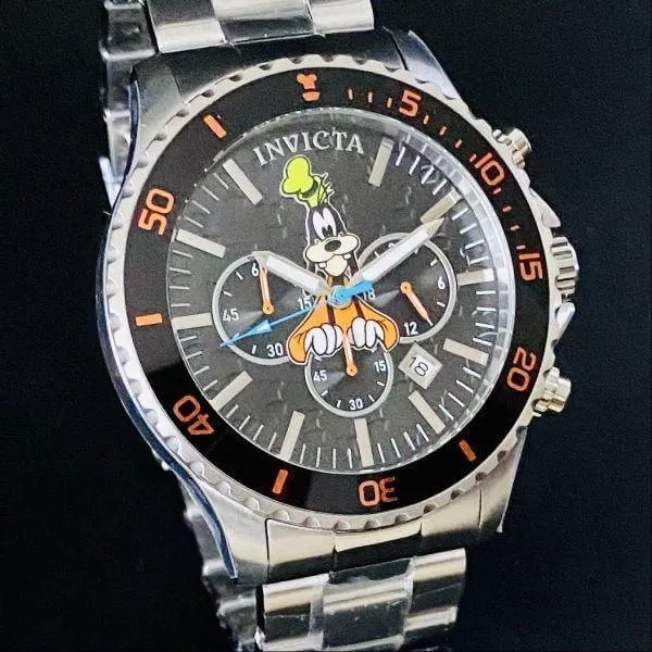 Invicta Watch Disney Wristwatch Goofy 48mm Divers Waterproof Date Men Women