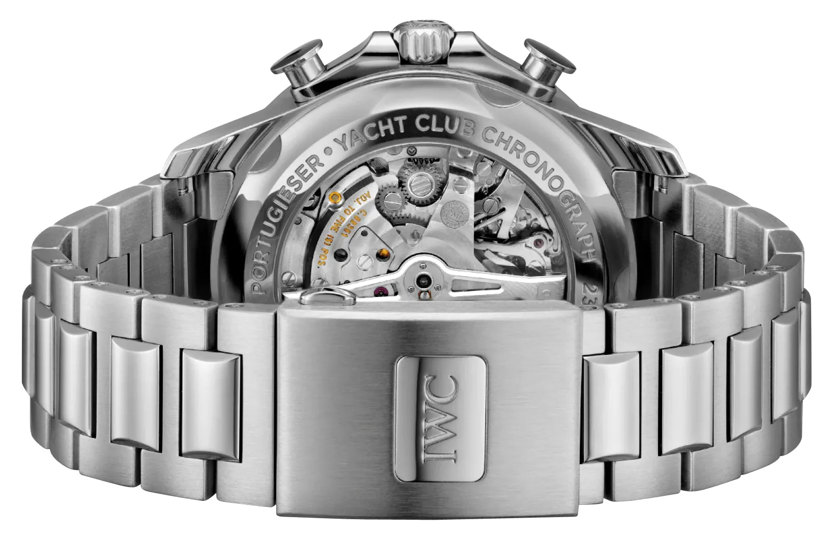 IWC Portugieser Yacht Club Automatic Flyback Chronograph Stainless Steel Silver-Tone Dial Date Mens Watch IW390702