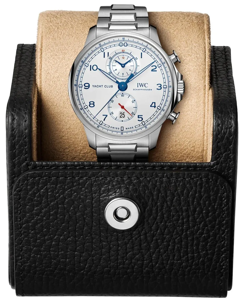 IWC Portugieser Yacht Club Automatic Flyback Chronograph Stainless Steel Silver-Tone Dial Date Mens Watch IW390702