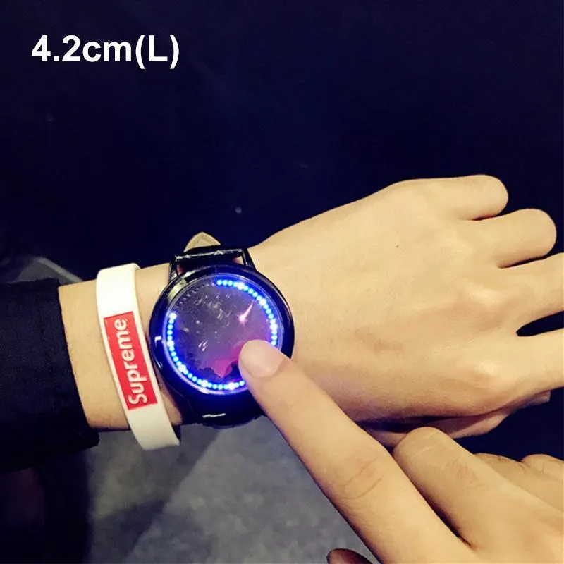 LED Touch Screen Meteor Shower Couple Watch(1 Set)