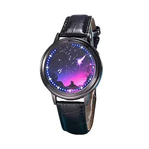 LED Touch Screen Meteor Shower Couple Watch(1 Set)