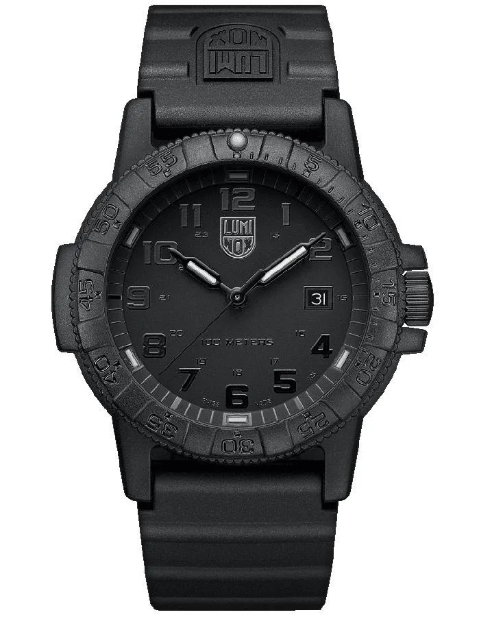 Luminox Mens Large Leatherback Sea Turtle Watch - All-Black - Strap - 100m