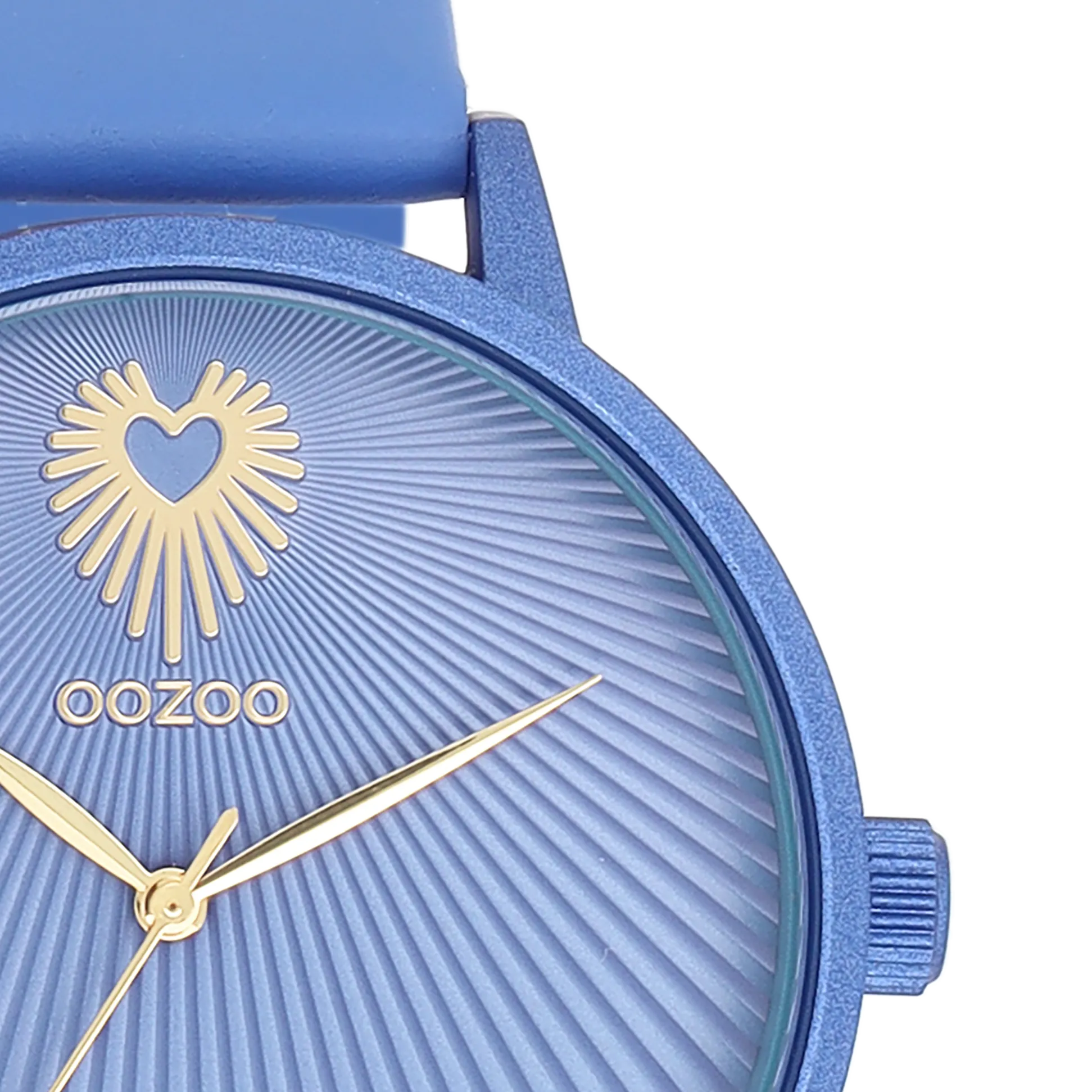 Mineral blue OOZOO watch with mineral blue leather strap - C11246