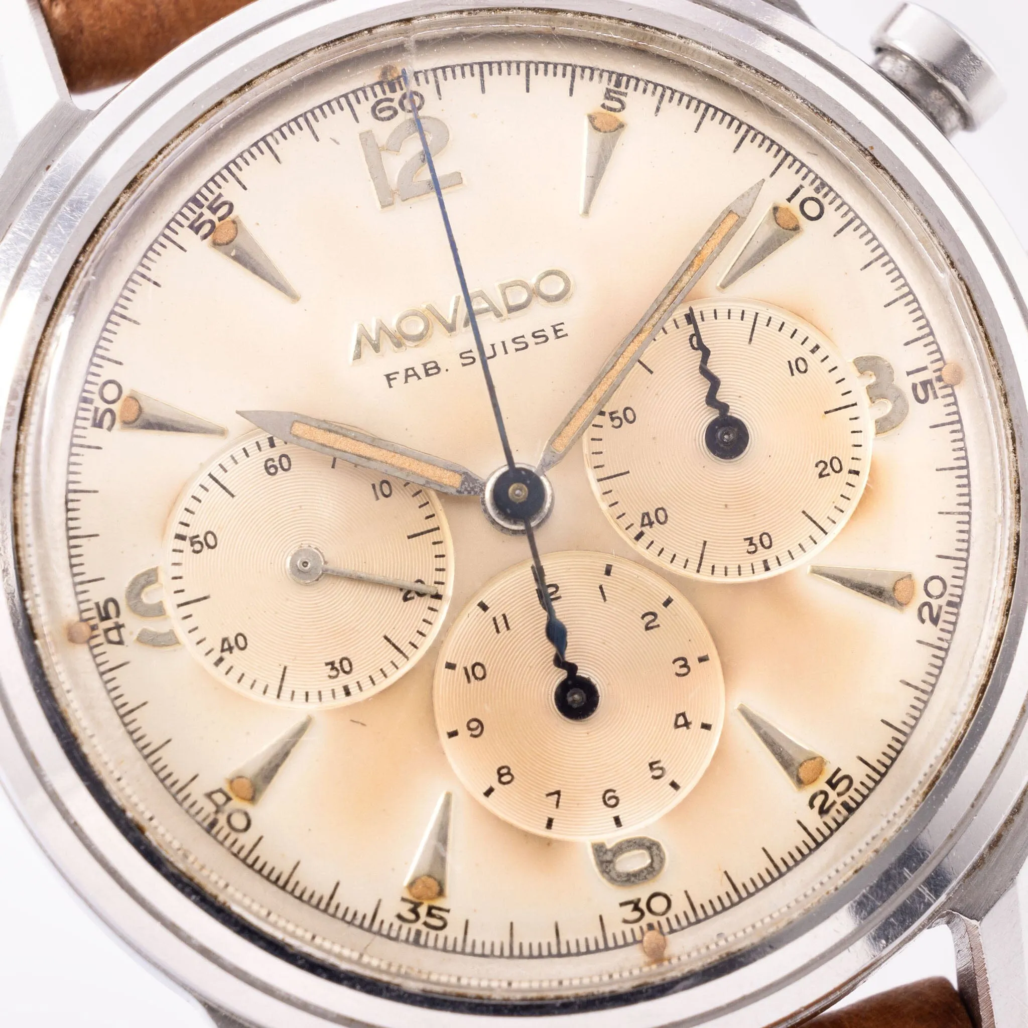 Movado M95 Steel Chronograph “dagger hands” Ref 19038