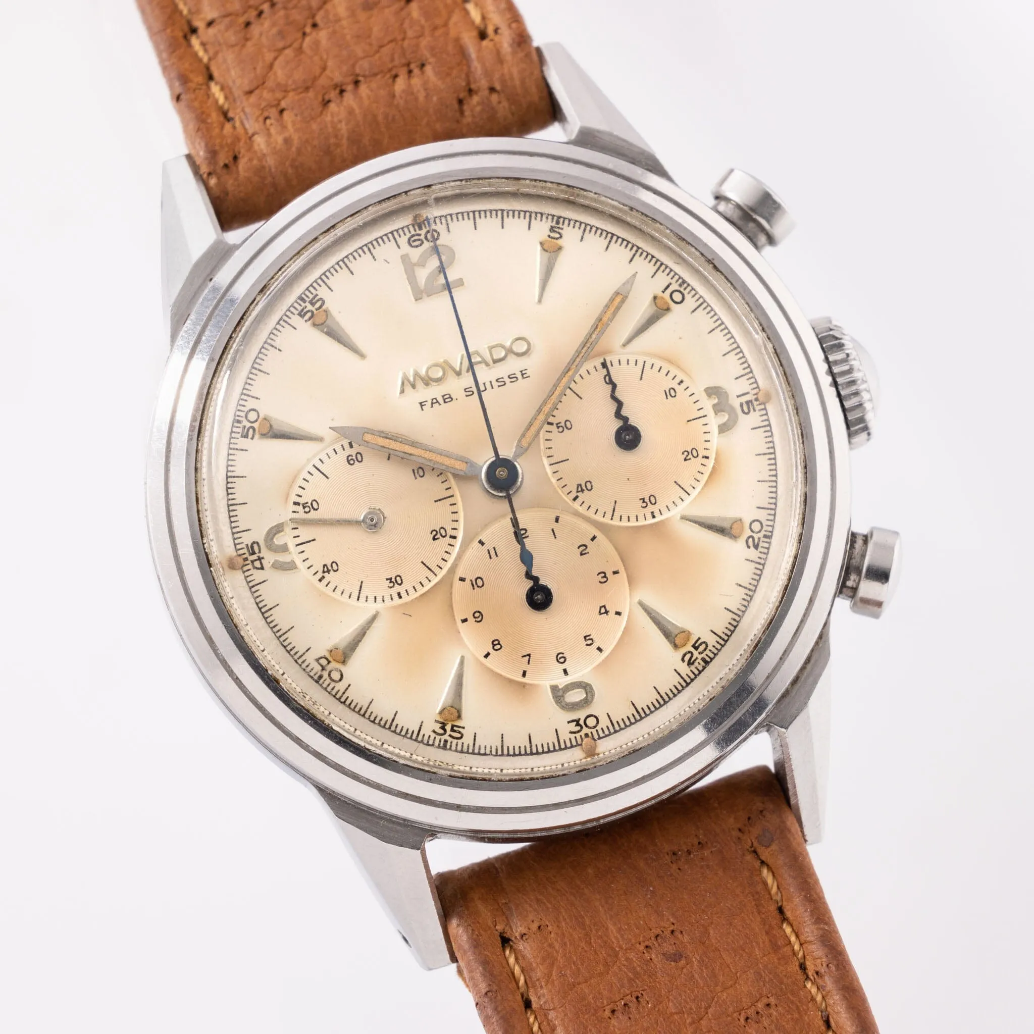 Movado M95 Steel Chronograph “dagger hands” Ref 19038