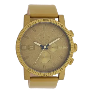 Olive green OOZOO watch with olive green leather strap - C11217