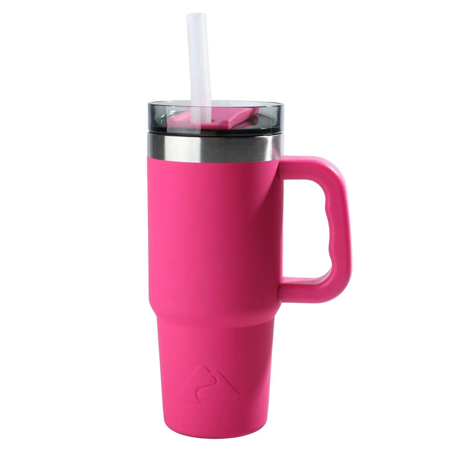 Ozark Trail 18 oz Insulated Stainless Steel Tumbler with Handle, Hot Pink