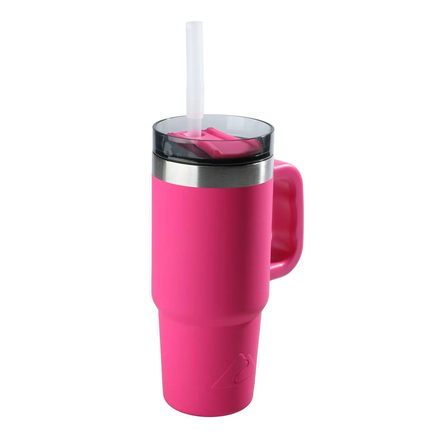 Ozark Trail 18 oz Insulated Stainless Steel Tumbler with Handle, Hot Pink