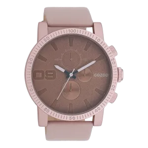 Pink grey OOZOO watch with pink grey leather strap - C11218