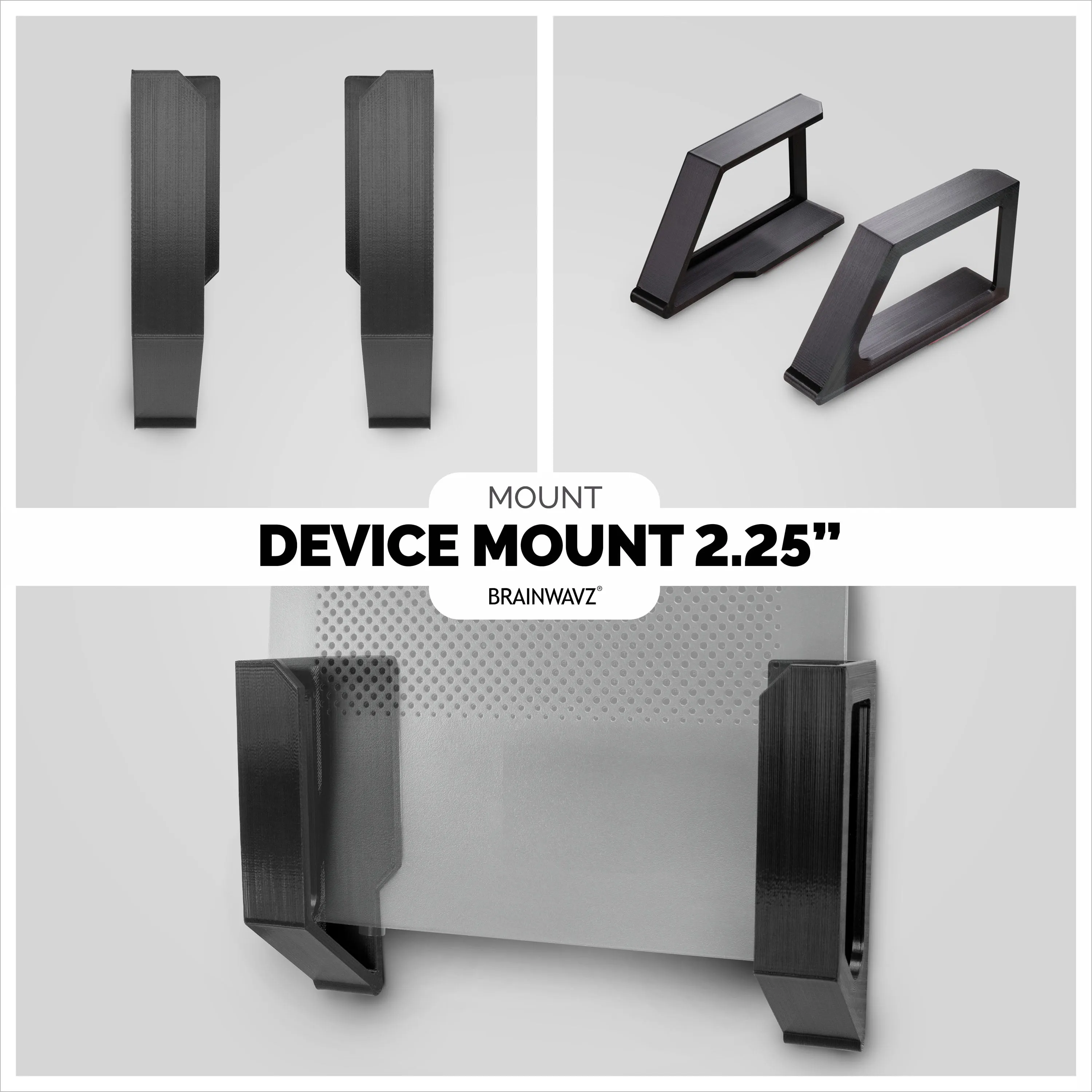 Screwless Wall mount for Routers, Cable Box, Smart Devices and more - Devices upto 2.25"/ 57mm Thick